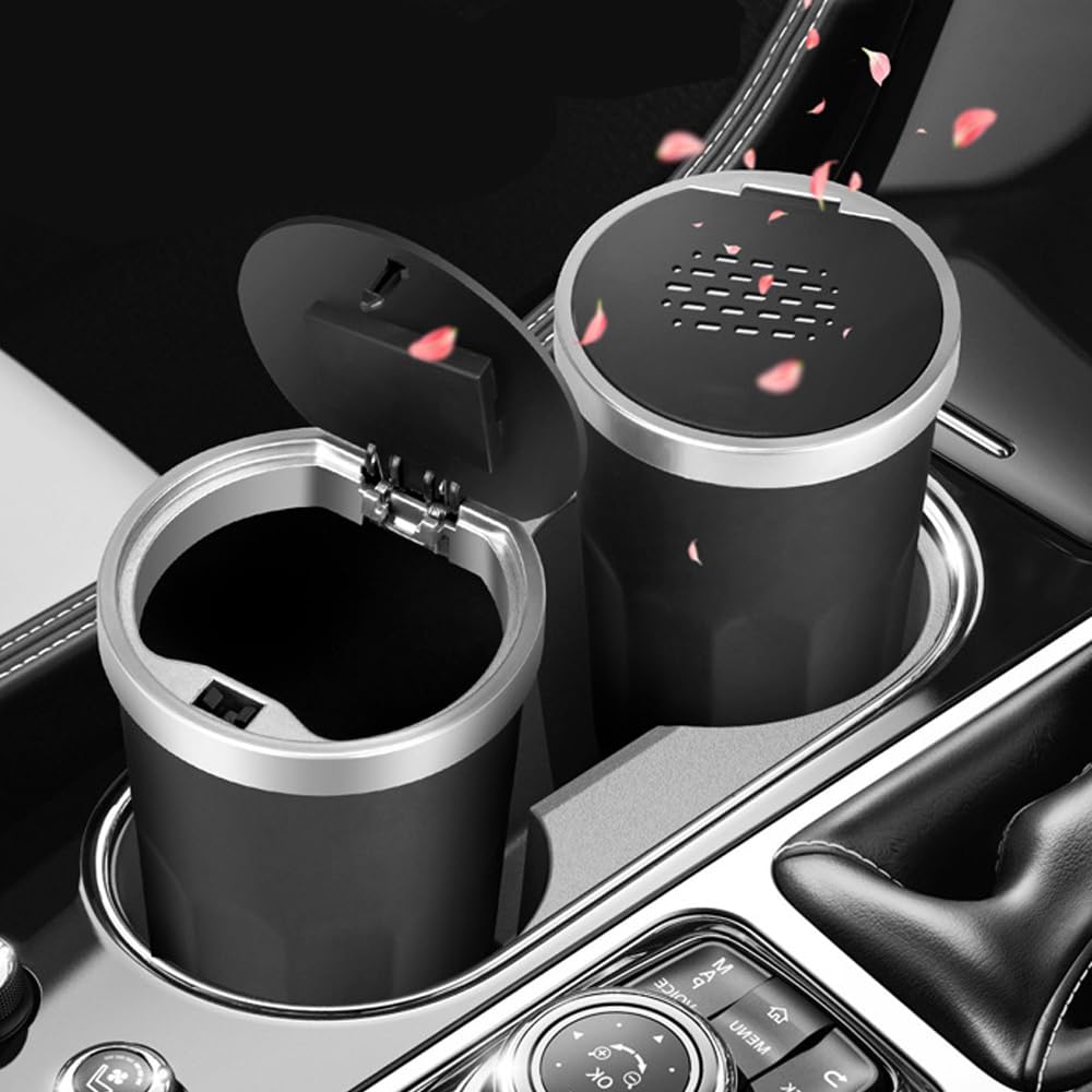 STHIRA Deodorization Car Dustbin/Trash Bin with Lid, Convenient Garbage Bin with Aromatherapy Tablets, Leakingproof ABS Car Ash Bin, Portable Dustbin for Car, Home, Office, Travel STHIRA Deodorization Car Dustbin/Trash Bin with Lid, Convenient Garbage Bin with Aromatherapy Tablets, Leakingproof ABS Car Ash Bin, Portable Dustbin for Car, Home, Office, Travel